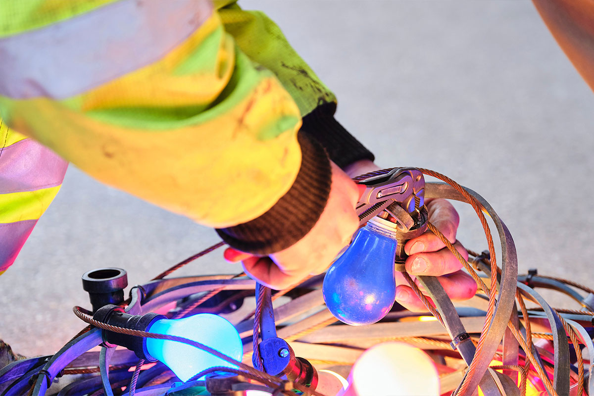 Nachhaltiges Entsorgungskonzept und Mehrwegmaterial auf einem Event
